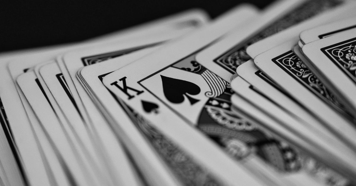 Nahaufnahme eines Spielkartendecks